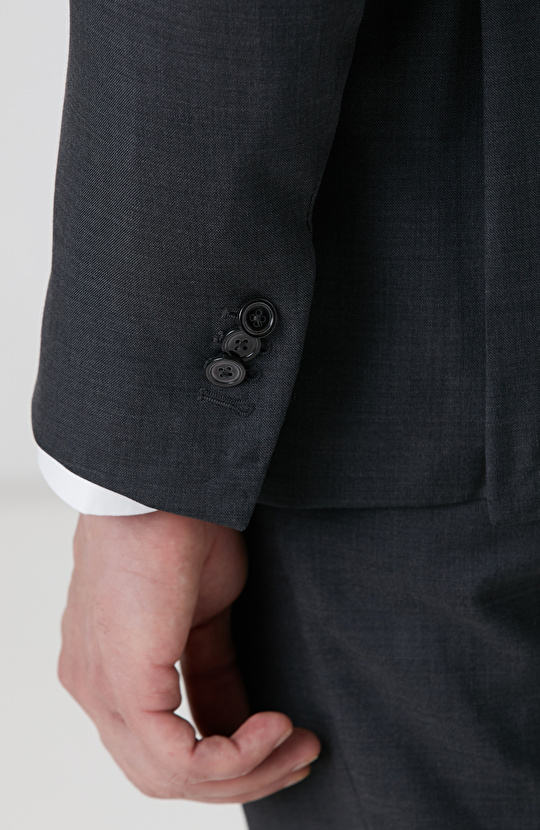 Antrasit Klasik Yün Takım Elbise