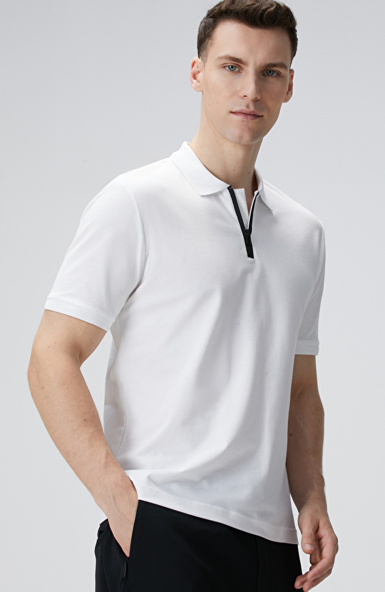 Beyaz Polo T-shirt