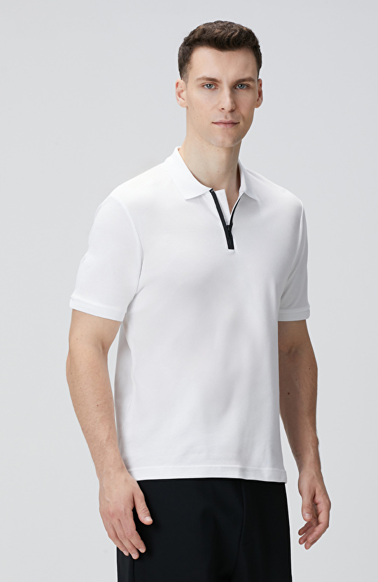 Beyaz Polo T-shirt