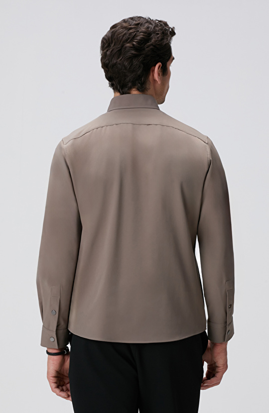 Açık Haki Dış Gömlek