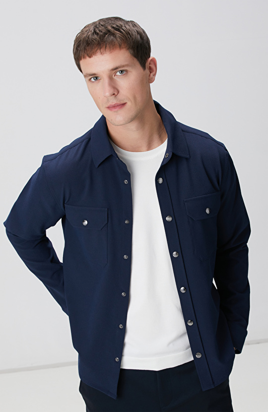 Lacivert Dış Gömlek