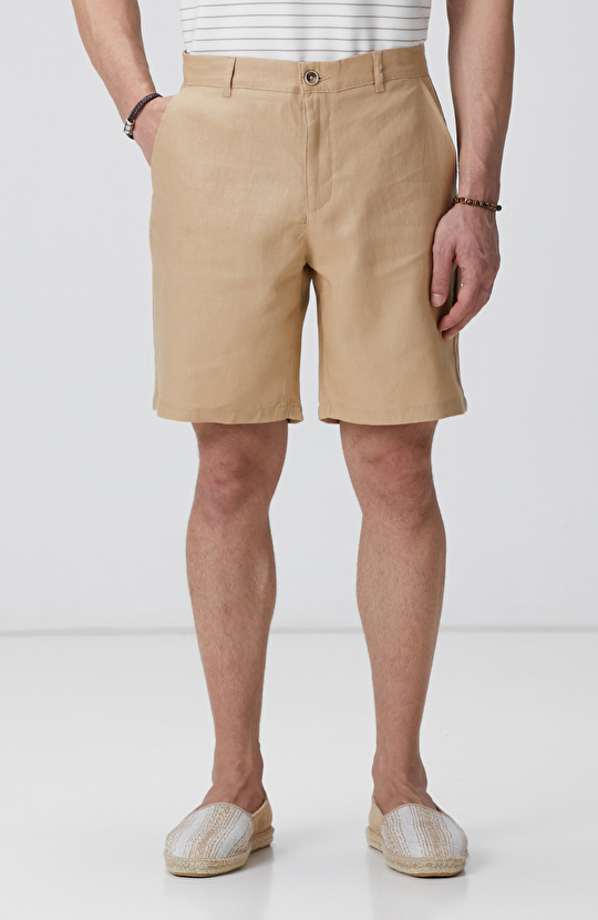 Vizon Keten Chino Şort