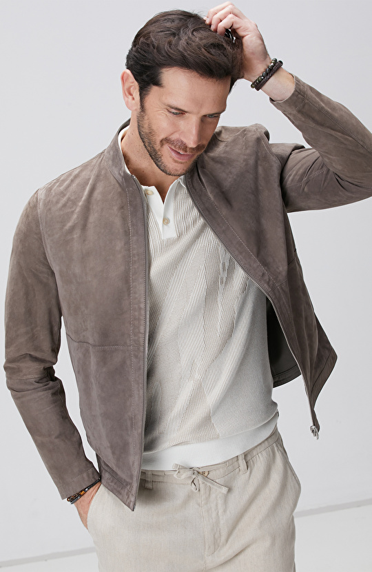 Vizon Çift Taraflı Süet Mont