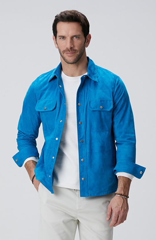 Parlement Mavi Süet Mont