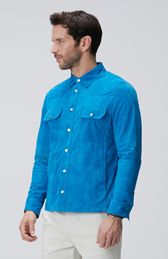 Parlement Mavi Süet Mont