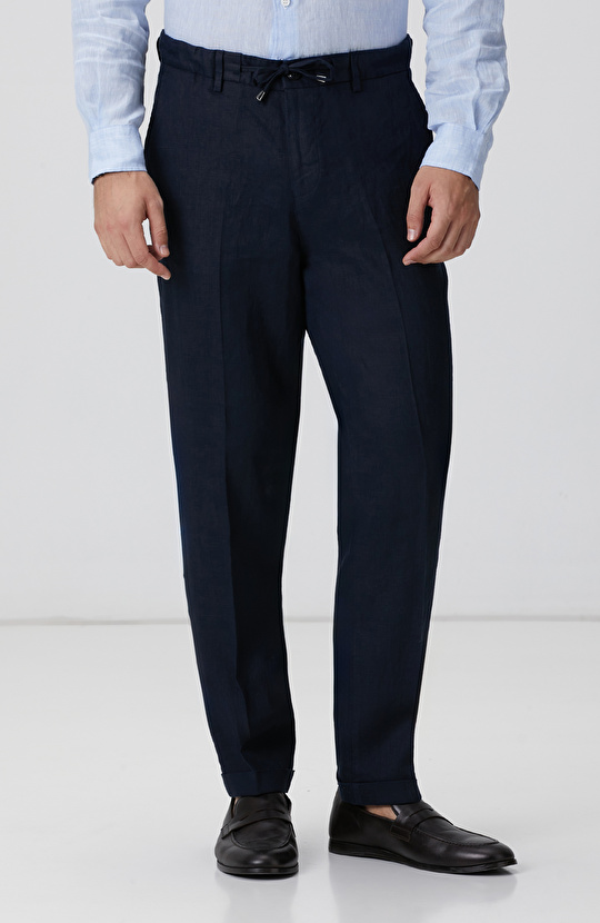 Lacivert Keten Jogger Pantolon