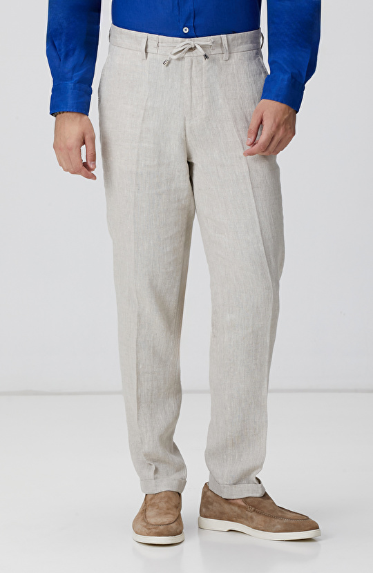 Naturel Keten Jogger Pantolon