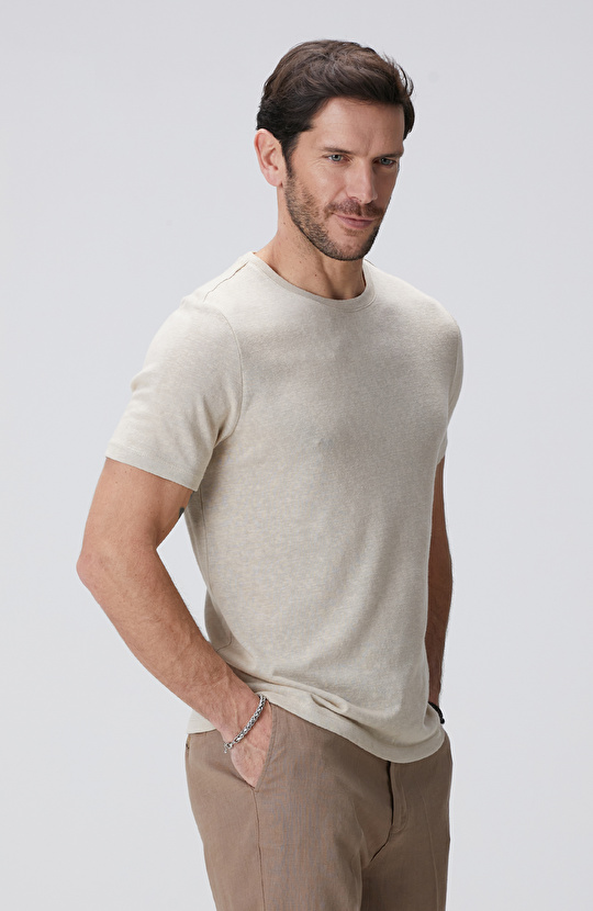 Bej Basic T-shirt
