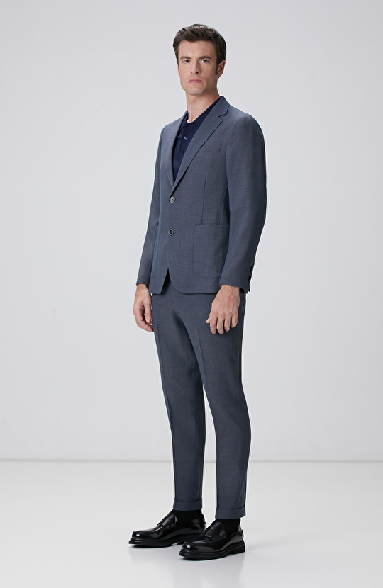 Mavi Yün Takım Elbise