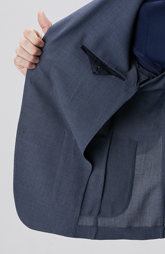 Mavi Yün Takım Elbise