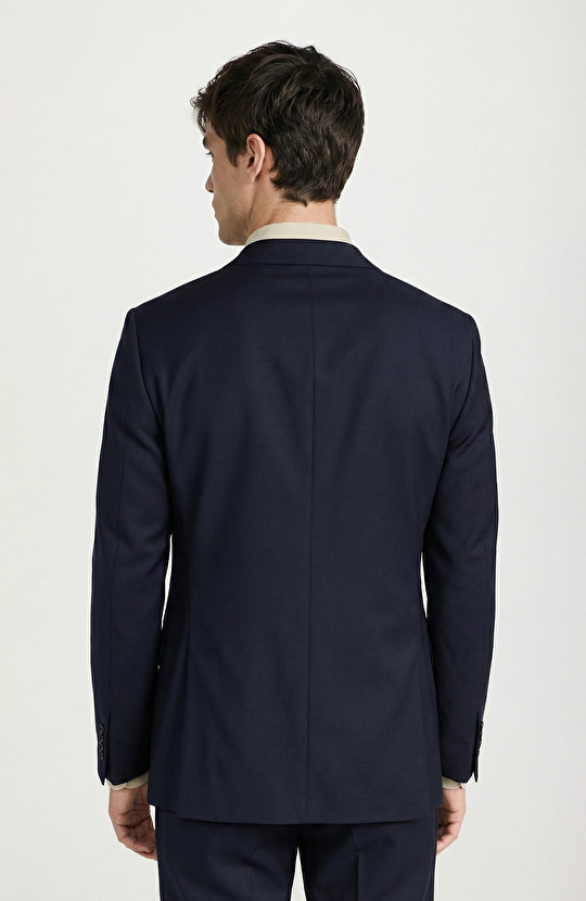 Navy Blue Wool Suit
