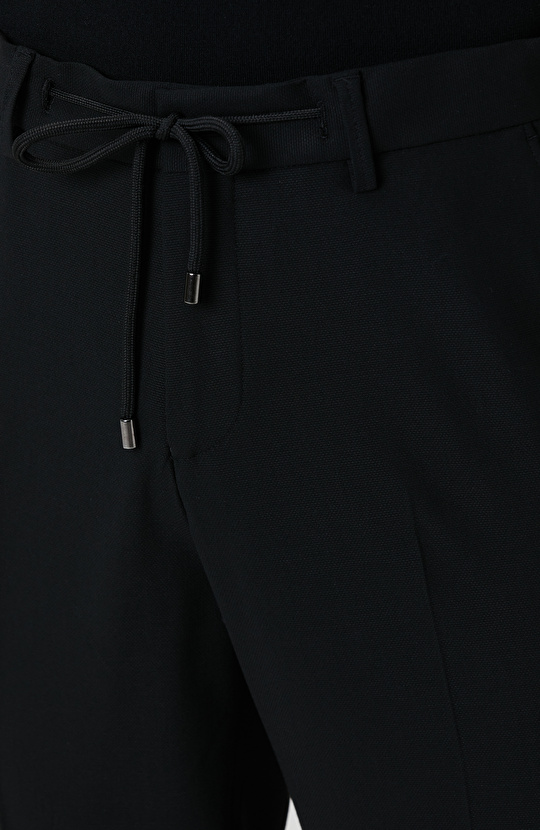 Siyah Mikro Desenli Dokuma Takım Elbise