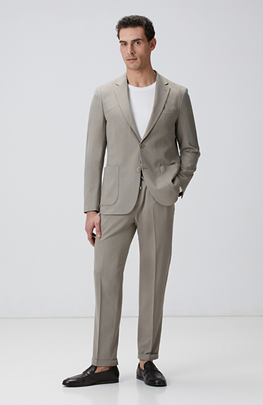 Vizon Mikro Desenli Dokuma Takım Elbise Vizon Mikro Desenli Dokuma Takım Elbise