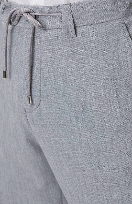 Gri Mikro Desenli Dokuma Takım Elbise