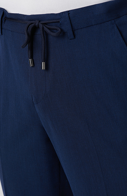 Lacivert Mikro Desenli Dokuma Takım Elbise