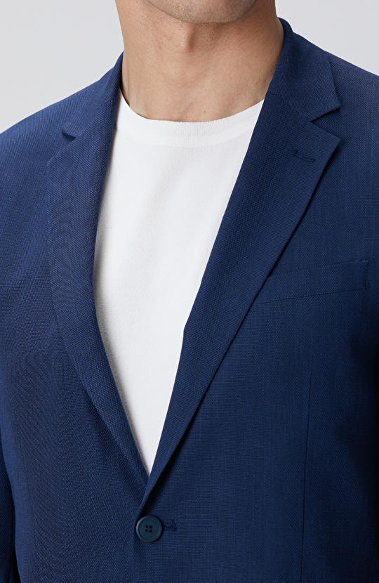 Lacivert Mikro Desenli Dokuma Takım Elbise