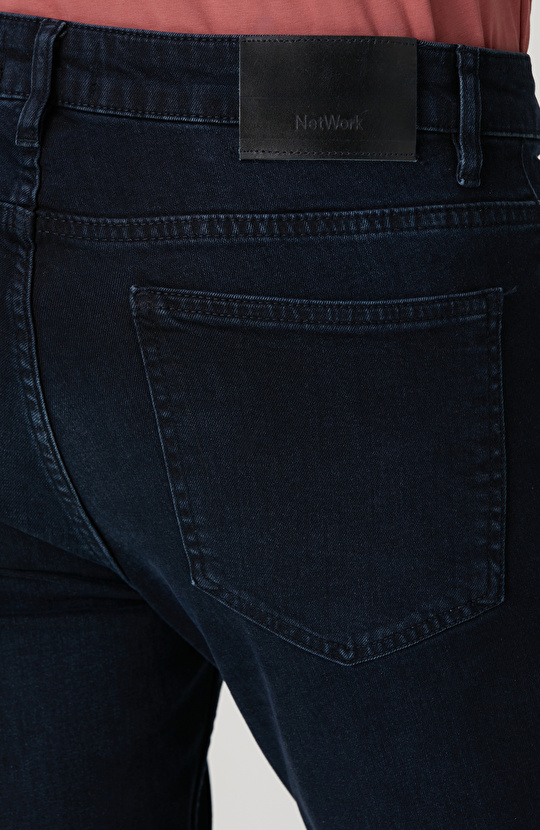 Koyu Lacivert Denim Pantolon