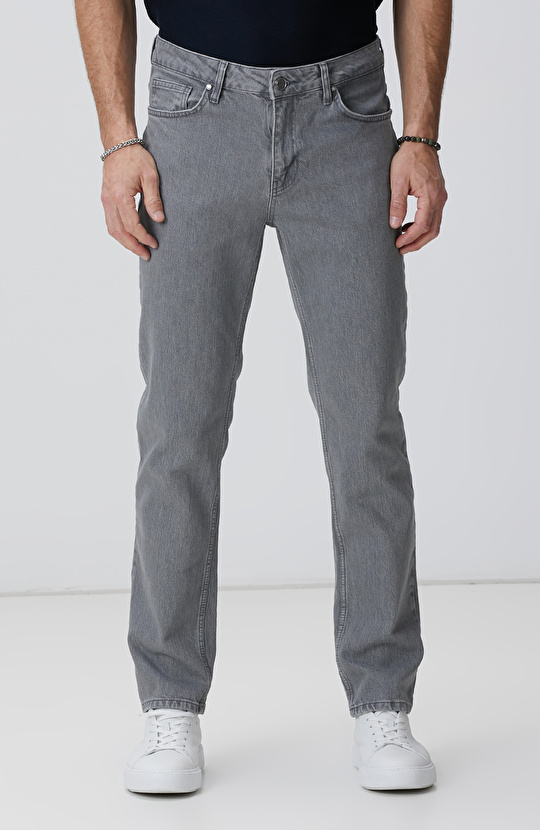 Açık Gri Denim Pantolon