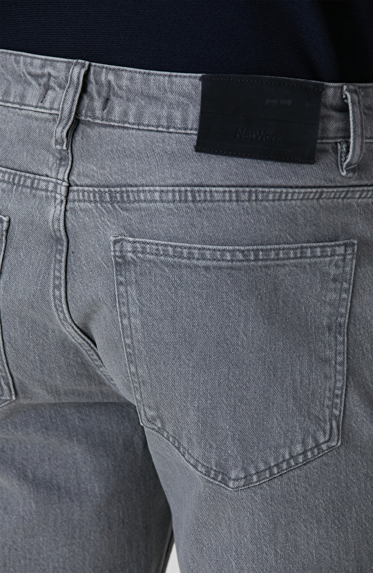 Açık Gri Denim Pantolon