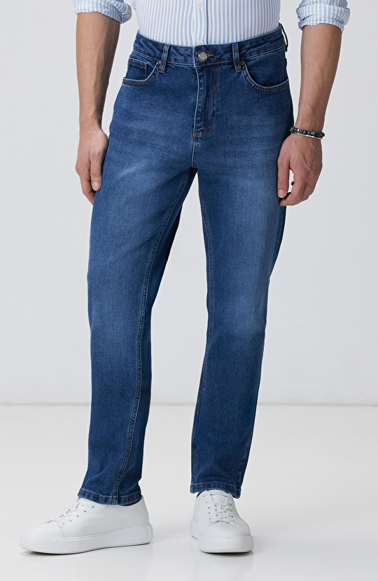 Lacivert Denim Pantolon