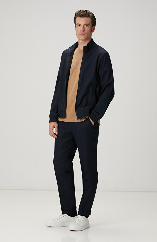 Vizon Keten Karışımlı T-shirt