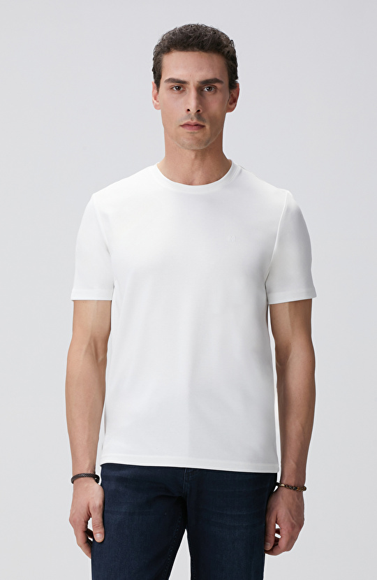Kırık Beyaz Basic T-shirt