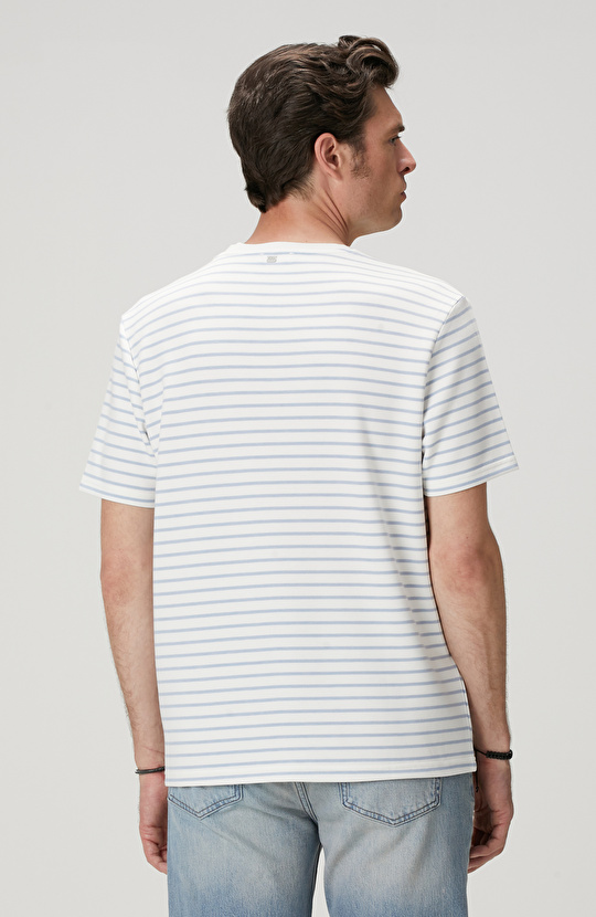 Kırık Beyaz Mavi T-shirt