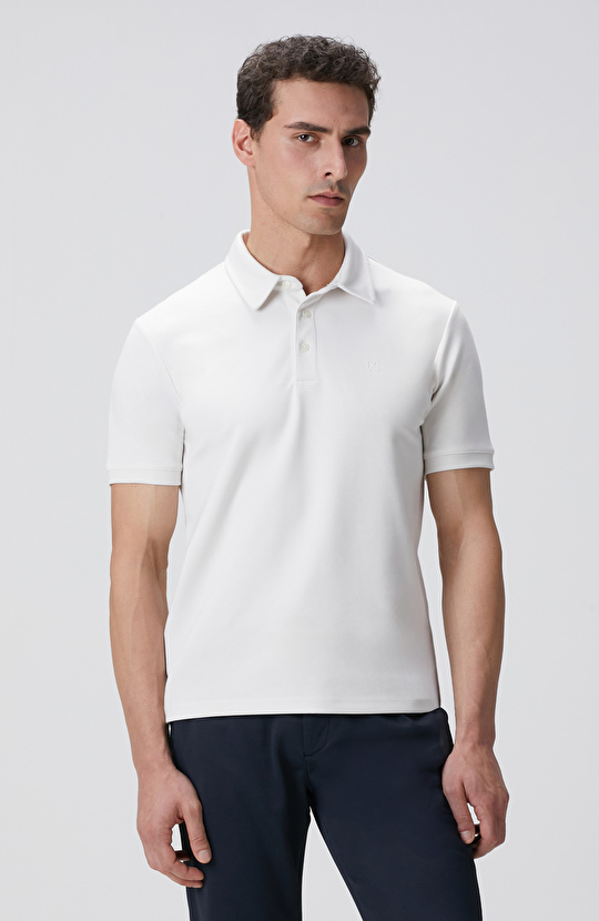 Kırık Beyaz Basic Modal T-shirt