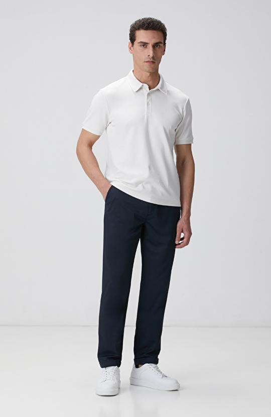 Kırık Beyaz Basic Modal T-shirt