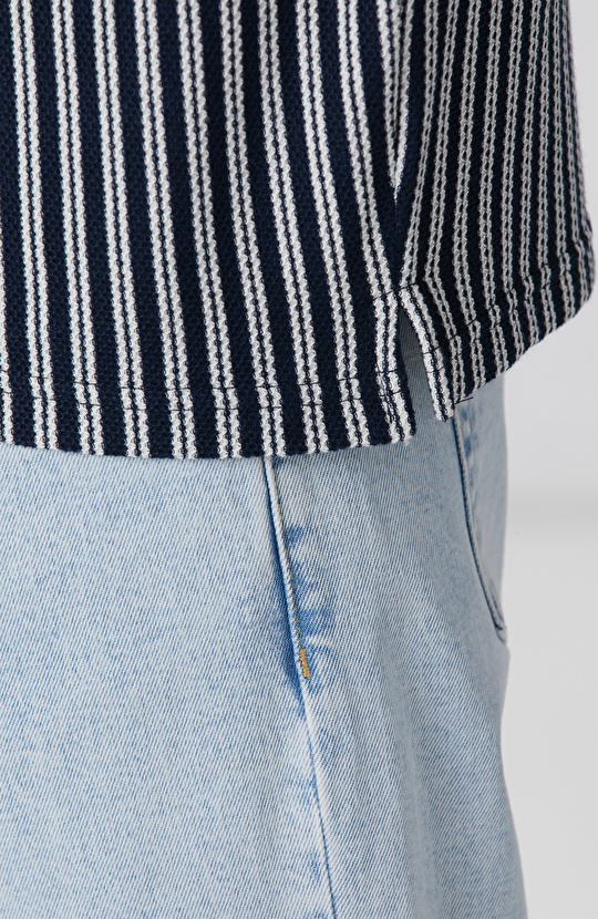 Lacivert Beyaz Gömlek