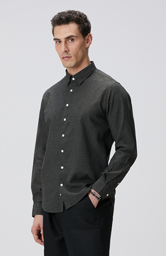 Haki Keten Gömlek