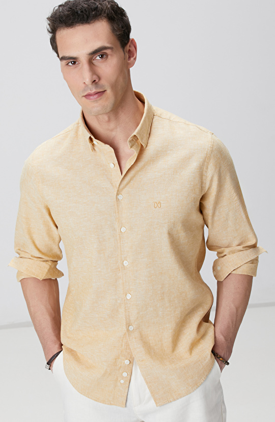 Safran Keten Gömlek