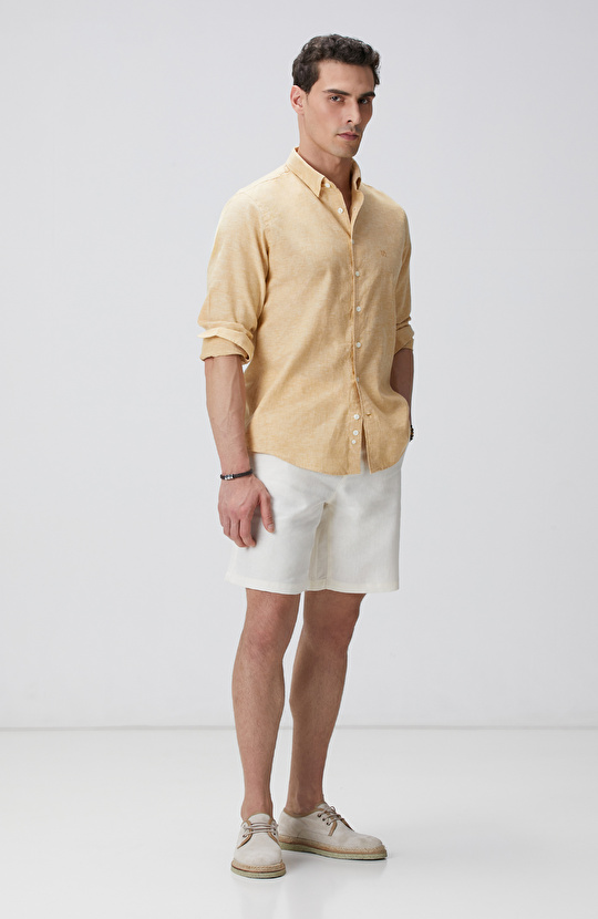 Safran Keten Gömlek