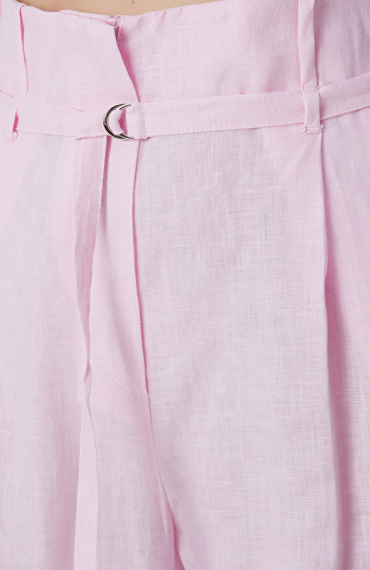 Pembe Keten Pantolon