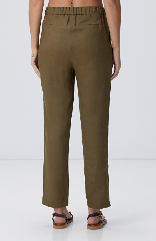 Haki Keten Pantolon