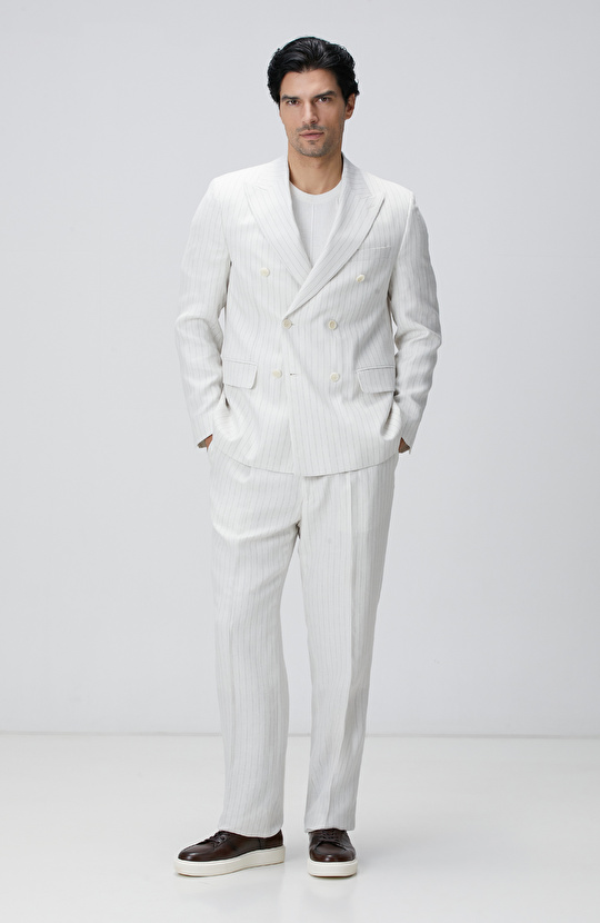 Loro Piana Limited Kırık Beyaz Takım Elbise