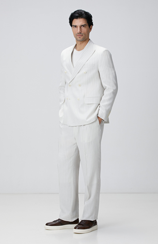 Loro Piana Limited Kırık Beyaz Takım Elbise