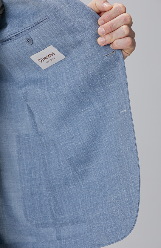 Mavi Loro Piana Kumaşıyla Üretilmiş Limited Yün Takım Elbise