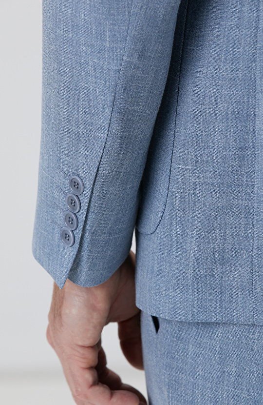 Mavi Loro Piana Kumaşıyla Üretilmiş Limited Yün Takım Elbise