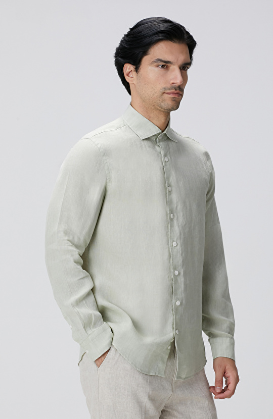 Mint Keten Gömlek