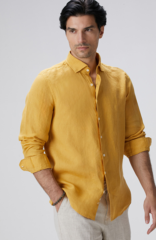 Safran Keten Gömlek