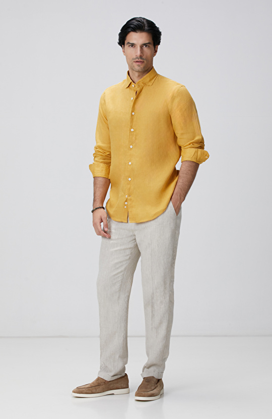 Safran Keten Gömlek