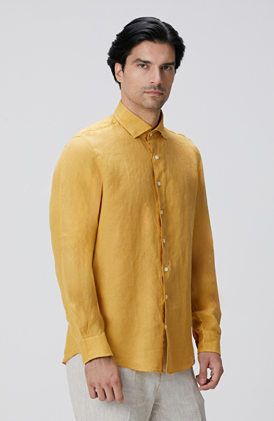 Safran Keten Gömlek