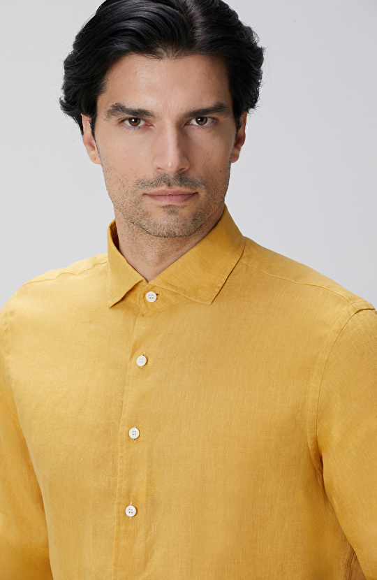 Safran Keten Gömlek