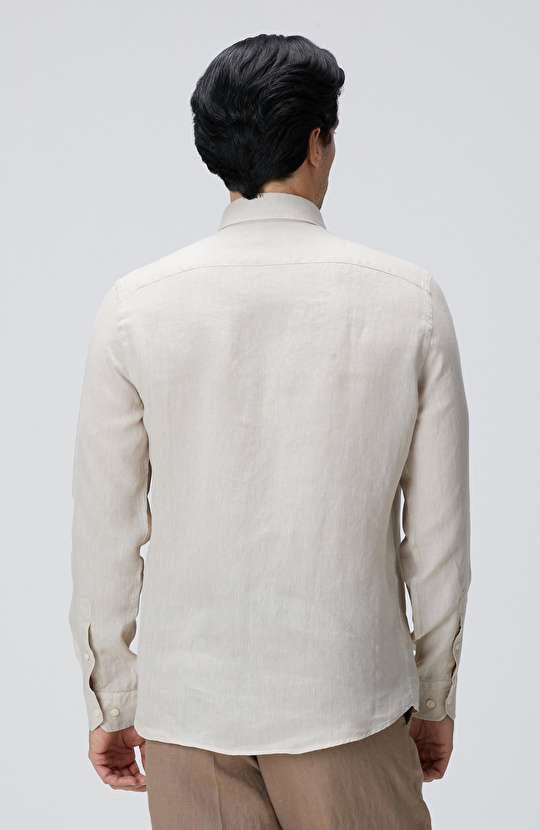 Naturel Keten Gömlek