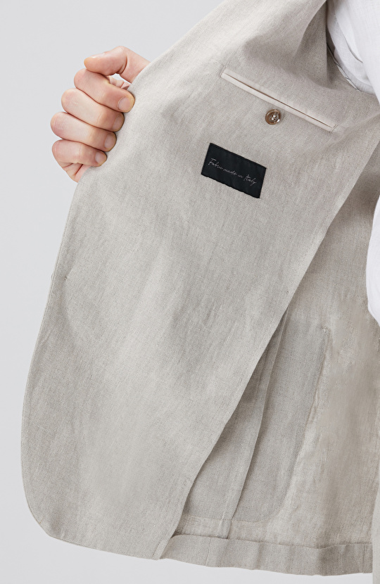 Naturel Keten Takım Elbise