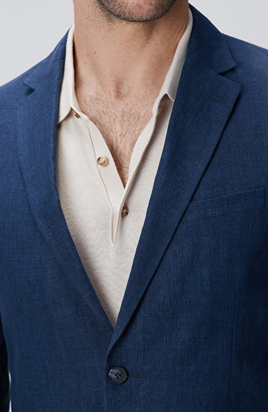 Lacivert Keten Takım Elbise