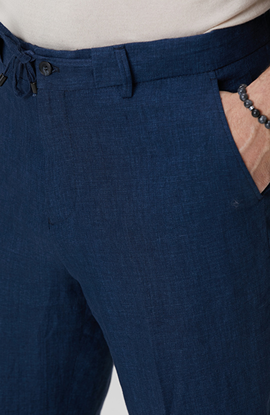 Lacivert Keten Takım Elbise