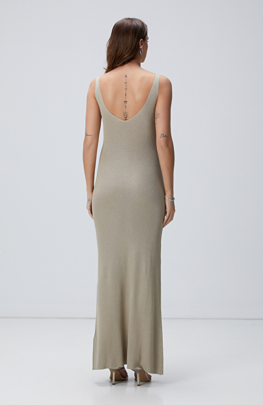 Taş Taşlı Maksi Abiye Elbise