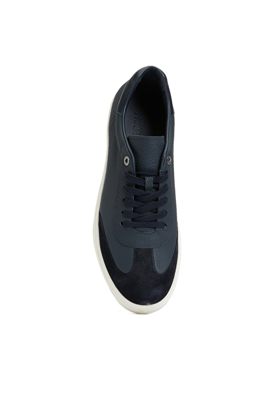 Lacivert Erkek Deri Sneaker